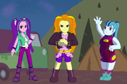 Size: 1700x1123 | Tagged: safe, artist:parsley-spoon, imported from derpibooru, adagio dazzle, aria blaze, sonata dusk, equestria girls, equestria girls series, sunset's backstage pass!, spoiler:eqg series (season 2), acardio dazzle, bbw, buff, cracking knuckles, diverse body types, fat, female, four fingers, muscles, sonatubby, the dazzlings, trio, trio female