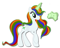 Size: 2726x2200 | Tagged: safe, artist:telasra, imported from derpibooru, oc, oc only, alicorn, pony, alicorn oc, controller, female, glowing, glowing horn, high res, horn, magic, mare, simple background, smiling, solo, telekinesis, transparent background, wings