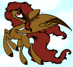 Size: 2105x1925 | Tagged: safe, artist:beamybutt, imported from derpibooru, oc, oc only, pegasus, pony, colored hooves, eyelashes, female, flying, mare, pegasus oc, rearing, solo, wings