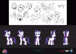 Size: 3840x2715 | Tagged: safe, artist:imalou, imported from derpibooru, rarity, pony, unicorn, spoiler:my little pony: a new generation, concept art, evil rarity, g5, high res, my little pony: a new generation, sharp teeth, smiling, sproutity, teeth