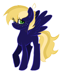 Size: 440x538 | Tagged: safe, artist:tragedy-kaz, imported from derpibooru, oc, oc only, pegasus, pony, eyelashes, female, freckles, mare, offspring, parent:applejack, parent:soarin', parents:soarinjack, pegasus oc, raised hoof, simple background, solo, transparent background, wings
