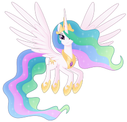 Size: 6000x5759 | Tagged: safe, artist:negatif22, imported from derpibooru, princess celestia, alicorn, pony, .svg available, female, flying, looking at you, mare, movie accurate, simple background, solo, spread wings, transparent background, vector, wings