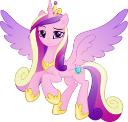 Size: 6000x5742 | Tagged: safe, artist:negatif22, imported from derpibooru, princess cadance, alicorn, pony, .svg available, absurd resolution, dreamworks face, female, horn, lidded eyes, looking at you, mare, movie accurate, raised eyebrow, simple background, smiling, smiling at you, smug, solo, spread wings, transparent background, vector, wings