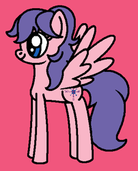 Size: 370x457 | Tagged: safe, artist:rainbowbro58, north star, pegasus, pony, cute, female, g1, g1 to g4, g4, generation leap, mare, ms paint, northabetes, pink background, simple background, smiling, solo
