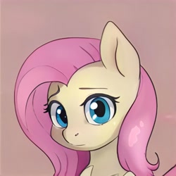 Size: 1024x1024 | Tagged: safe, imported from derpibooru, pony, ai content, ai generated, brown background, female, generator:thisponydoesnotexist, i can't believe it's not flutter, not fluttershy, simple background, solo