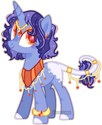 Size: 634x780 | Tagged: safe, artist:kurosawakuro, imported from derpibooru, oc, oc only, pony, unicorn, base used, female, jewelry, offspring, parent:hoo'far, parent:trixie, parents:trixfar, simple background, solo, transparent background