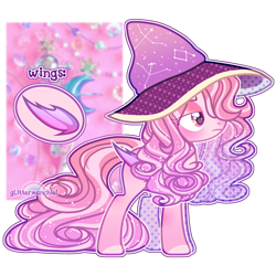 Size: 2080x2080 | Tagged: safe, artist:glittermunchie, imported from derpibooru, oc, oc only, bat pony, pony, hat, high res, simple background, solo, transparent background, witch hat