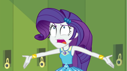 Size: 1920x1072 | Tagged: safe, imported from derpibooru, screencap, rarity, equestria girls, equestria girls series, holidays unwrapped, spoiler:eqg series (season 2), female, o come all ye squashful, rarity peplum dress, shrunken pupils, solo