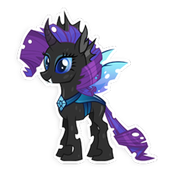 Size: 256x256 | Tagged: safe, imported from derpibooru, rarity, changeling, changelingified, female, gameloft, rariling, simple background, solo, species swap, transparent background