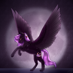 Size: 2400x2400 | Tagged: safe, artist:pokaparida, imported from derpibooru, oc, oc only, oc:cloudy night, pegasus, pony, female, high res, mare, solo