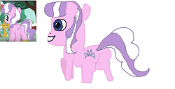 Size: 1341x689 | Tagged: safe, artist:coltfan97, imported from derpibooru, diamond tiara, earth pony, pony, crusaders of the lost mark, 1000 hours in ms paint, butt, diamond buttiara, plot, rear view, redraw
