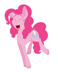 Size: 649x809 | Tagged: safe, artist:chrissythewarner, imported from derpibooru, pinkie pie, earth pony, pony, eyes closed, female, happy, open mouth, simple background, solo, transparent background