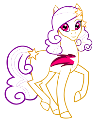 Size: 985x1234 | Tagged: safe, artist:saturngrl, imported from derpibooru, oc, oc only, oc:daybreak (midnight mares), earth pony, pony, female, hooves, lineart, midnight mares, simple background, solo, stars, transparent background, vector
