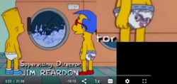 Size: 1520x720 | Tagged: safe, imported from derpibooru, screencap, pony, bart simpson, brony, clothes, milhouse van houten, the simpsons, underwear