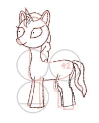Size: 799x996 | Tagged: safe, imported from derpibooru, oc, oc only, pony, unicorn, 1000 hours in ms paint, 42, braid, dot eyes, female, mare, simple background, solo