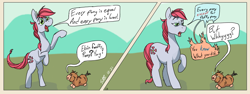 Size: 2048x768 | Tagged: safe, artist:fluffsplosion, imported from derpibooru, fluffy pony, pony, comic, simple background