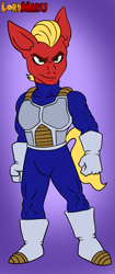 Size: 2805x6706 | Tagged: safe, artist:lordmarukio, imported from derpibooru, sprout cloverleaf, anthro, earth pony, anime, crossover, dragon ball, dragon ball z, g5, my little pony: a new generation, vegeta