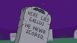 Size: 1280x720 | Tagged: safe, artist:tjpones, imported from derpibooru, part of a set, beavis and butthead, gravestone, halloween, he never scored, here lies squidward's hopes and dreams, holiday, implied gallus, no pony, spongebob squarepants, text