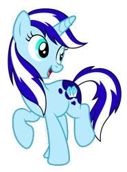 Size: 2000x2705 | Tagged: safe, artist:kaitykat117, imported from derpibooru, oc, oc only, oc:ice storm, pony, unicorn, base used, cyan eyes, female, full body, high res, horn, mare, open mouth, open smile, show accurate, simple background, smiling, solo, standing, standing on two hooves, tail, transparent background, two toned mane, two toned tail, unicorn oc, vector