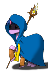 Size: 526x785 | Tagged: safe, artist:enteryourponyname, imported from derpibooru, twilight sparkle, cloak, clothes, mage, simple background, white background