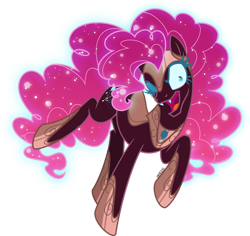 Size: 1920x1816 | Tagged: safe, artist:orin331, imported from derpibooru, pinkie pie, earth pony, pony, armor, evil, evil grin, eyelashes, fangs, female, grin, hoof shoes, jewelry, mare, nightmare pinkie, nightmarified, one eye closed, open mouth, regalia, simple background, smiling, solo, tail, transparent background, vector, wink, xk-class end-of-the-world scenario