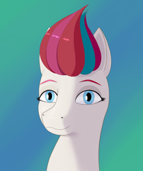 Size: 900x1079 | Tagged: safe, artist:drakang, imported from derpibooru, zipp storm, pegasus, pony, bust, g5, hair, my little pony: a new generation, portrait, solo