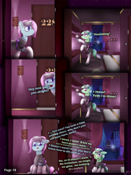 Size: 2600x3463 | Tagged: safe, artist:jesterpi, imported from derpibooru, oc, oc:jester pi, oc:lilac rave, pegasus, pony, comic:a jester's tale, bed, bedroom, chat, cleaning, clothes, comic, high res, horn, lamp, maid, manehattan, mouth hold, pegacorn, piercing, sitting, slice of life, text, trotting, window