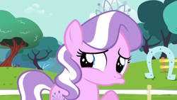 Size: 1280x720 | Tagged: safe, imported from derpibooru, screencap, diamond tiara, earth pony, pony, season 4, twilight time, cute, daaaaaaaaaaaw, diamondbetes, female, filly, pouting, sad, sadorable, solo