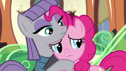 Size: 1280x720 | Tagged: safe, imported from derpibooru, screencap, maud pie, pinkie pie, earth pony, pony, maud pie (episode), season 4, cute, duo, duo female, female, hug, pie sisters, sad, sadorable, siblings, sisters