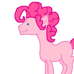 Size: 500x500 | Tagged: safe, artist:askpinkiepieandfriends, imported from derpibooru, pinkie pie, earth pony, pony, bubble berry, male, missing cutie mark, rule 63, simple background, smiling, solo, stallion, white background