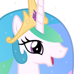 Size: 500x500 | Tagged: safe, artist:the smiling pony, imported from derpibooru, princess celestia, alicorn, pony, .svg available, female, open mouth, simple background, smiling, solo, svg, transparent background, vector