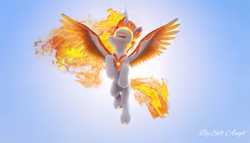 Size: 3437x1963 | Tagged: safe, artist:soft_angel, edit, edited screencap, imported from derpibooru, screencap, daybreaker, alicorn, pony, armor, colored hooves, eyes closed, female, fire, flying, frown, g4, g4 to g5, g5, generation leap, gold hooves, helmet, high res, hooves, horn, jewelry, mare, my little pony: a new generation, regalia, sky, solo, spread wings, sun, wings