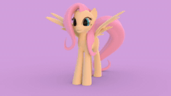 Size: 1920x1080 | Tagged: safe, imported from derpibooru, fluttershy, pegasus, pony, 3d, animated, blender, blender cycles, female, mare, no sound, solo, webm