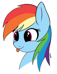 Size: 911x1178 | Tagged: safe, artist:mark_ml, imported from ponybooru, rainbow dash, pegasus, pony, blepping, bust, cute, dashabetes, female, mare, portrait, simple background, tongue out, transparent background