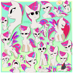 Size: 2500x2500 | Tagged: safe, artist:syrupyyy, imported from derpibooru, zipp storm, pegasus, pony, spoiler:my little pony: a new generation, adorazipp, alternate hairstyle, breath, chest fluff, cross-popping veins, cute, expressions, female, floppy ears, g5, high res, mare, my little pony: a new generation, open mouth, pictogram, sleeping, smiling, solo, speech bubble, sweat