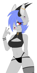 Size: 1542x3000 | Tagged: safe, artist:melodytheartpony, imported from derpibooru, oc, oc:melody silver, anthro, dracony, dragon, hybrid, art challenge, asexual, asexual artist, boob window, breasts, clothes, cute, dressuptober, dressuptober2021, fangs, female, horns, mesh, piercing, sexy, socks, stockings, thigh highs