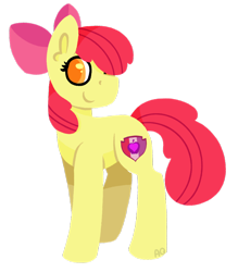 Size: 836x955 | Tagged: safe, artist:azure-quill, imported from derpibooru, apple bloom, earth pony, pony, colored pupils, female, filly, simple background, solo, transparent background