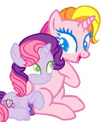 Size: 260x308 | Tagged: safe, artist:xxpastelpawxx, imported from derpibooru, rarity (g3), sweetie belle (g3), pony, unicorn, forever filly, cute, female, filly, foal, g3, g3 diasweetes, g3 raribetes, g3 rarity, g3 sweetie belle, g3.5, g3.5 to g4, g4, generation leap, mare, multicolored hair, multicolored mane, multicolored tail, siblings, sisters, tail