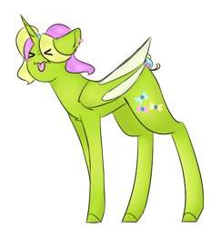 Size: 380x409 | Tagged: safe, artist:yuumirou, imported from derpibooru, oc, oc only, oc:lily sweets, alicorn, pony, female, mare, simple background, solo, tongue out, transparent background