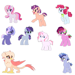 Size: 1500x1500 | Tagged: safe, artist:tragedy-kaz, imported from derpibooru, oc, oc only, earth pony, griffon, pony, unicorn, base used, earth pony oc, female, griffon oc, horn, male, mare, raised hoof, simple background, stallion, transparent background, unicorn oc