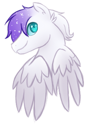 Size: 257x348 | Tagged: safe, artist:tragedy-kaz, imported from derpibooru, oc, oc only, pegasus, pony, base used, bust, ethereal mane, male, pegasus oc, simple background, solo, stallion, starry mane, transparent background, wings