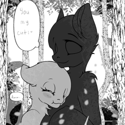 Size: 1200x1200 | Tagged: safe, artist:chura chu, imported from derpibooru, oc, pony, auction, auction open, blushing, commission, couple, cute, cute pony, forest, hug, love, manga, smiling, ych example, ych result, your character here