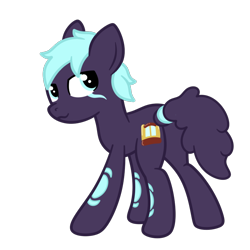 Size: 894x894 | Tagged: safe, artist:tuft~, imported from derpibooru, oc, oc only, oc:tuft, earth pony, pony, base used, bouncy castle, butt, cutie mark, looking back, male, plot, simple background, smiling, solo, stallion, transparent background
