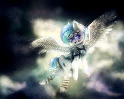 Size: 2500x2000 | Tagged: safe, artist:lenapetrushka, imported from derpibooru, oc, oc only, pegasus, semi-anthro, clothes, high res, pegasus oc, smiling, solo, wings