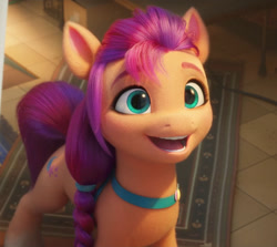 Size: 903x804 | Tagged: safe, imported from derpibooru, screencap, sunny starscout, earth pony, pony, spoiler:my little pony: a new generation, cute, female, g5, mare, my little pony: a new generation, open mouth, open smile, smiling