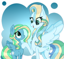 Size: 500x458 | Tagged: safe, artist:starshinestellaryt, imported from derpibooru, oc, oc only, oc:sea spiral, oc:solar spirit, pegasus, pony, female, mare