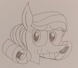 Size: 2236x1952 | Tagged: safe, artist:tanahgrogot, imported from derpibooru, oc, oc only, oc:annisa trihapsari, earth pony, pony, blushing, female, looking at you, mare, photo, sketch, solo, traditional art