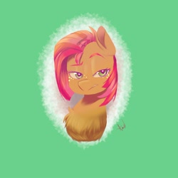 Size: 2000x2000 | Tagged: safe, artist:andrea10985426, imported from derpibooru, babs seed, earth pony, pony, bust, female, filly, high res, ponytober, portrait, solo