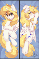 Size: 618x912 | Tagged: safe, artist:beardie, imported from derpibooru, oc, oc only, oc:star nai, alicorn, alicorn oc, body pillow, dakimakura cover, horn, sade, wings