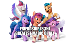 Size: 859x500 | Tagged: safe, imported from derpibooru, hitch trailblazer, izzy moonbow, pipp petals, sunny starscout, zipp storm, g5, heartwarming, mane five (g5), my little pony: a new generation